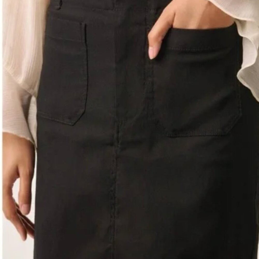 Maeve By Anthropologie The Colette Maxi Skirt Women's Size M Black Stretch - Picture 10 of 10